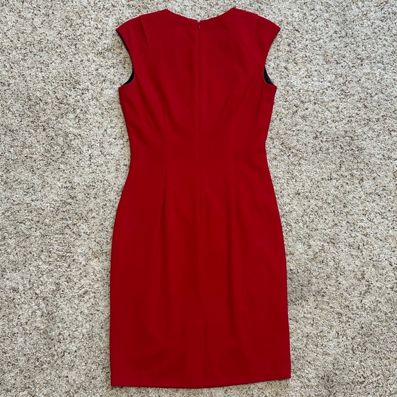 Calvin Klein Women’s Classy Fitted Knee-Length Red Dress. Size 4. Like-New! - Picture 3 of 10